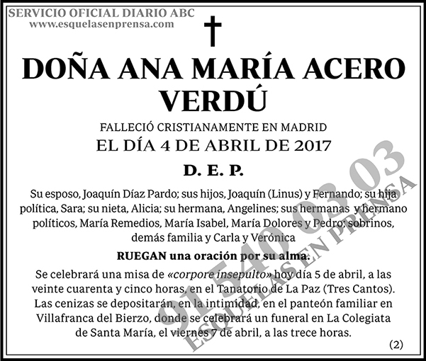 Ana María Acero Verdú
